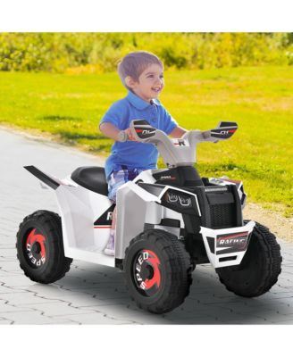 Kids Electric Ride On ATV Toy 6V Battery Powered Electric Vehicle Toy w/ Direction Control Rose Red