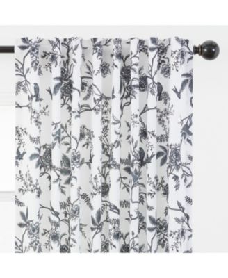 Premium 2-Panel Toile Faux Linen Semi Sheer Curtains - 3-in-1 Back Tab, Rod Pocket, Ring Tab- for Windows Living Room Bedroom - Off White Drapes for Privacy 52 x 108 Inches - Sage