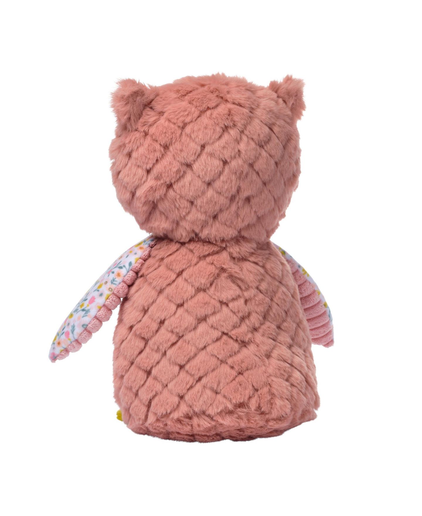 Детская мягкая игрушка Lambs & Ivy Twiggy Textured Floral 10" Plush Owl, 1-Piece, цвет: Розовый — фото 3