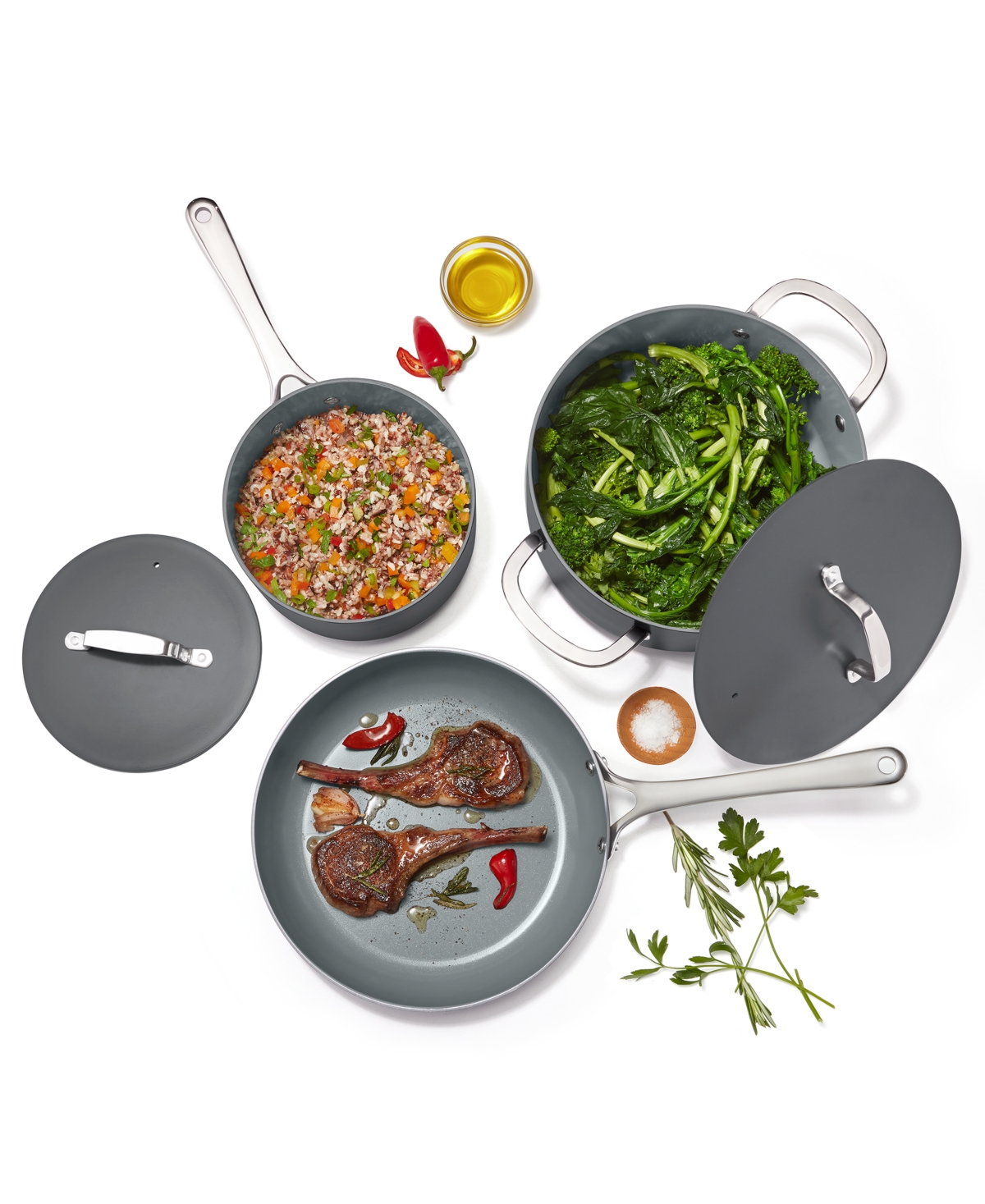 THE CELLAR 5-PC. CERAMIC NONSTICK COOKWARE SET, EXCLUSIVELY AT MACY'S 