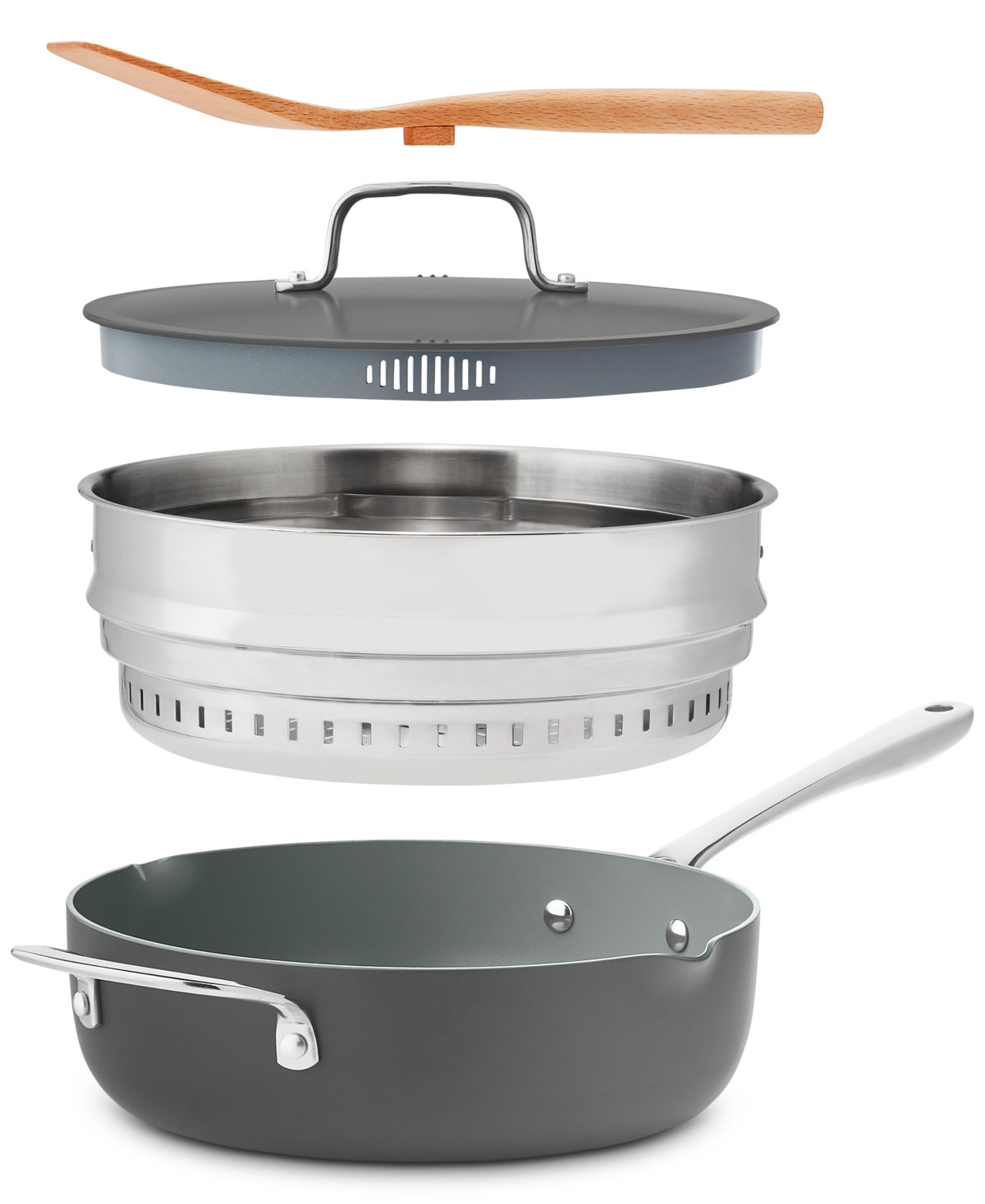 The Cellar Ceramic Nonstick Complete Pan, Exclusively At Macy's In Charcoal
