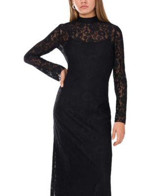 princess polly baby blue dress Vince Camuto Women's Lace-Detail Long-Sleeve Maxi Dress