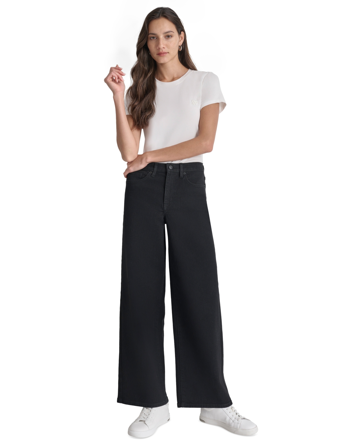 Dkny Jeans Women's High-Rise Wide-Leg Jeans