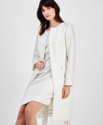 Women's Jewel-Neck Topper & Empire-Seam Midi Dress Set