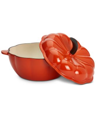 Tools for Cooks Enameled Cast Iron 2-Qt. Pumpkin Dutch Oven