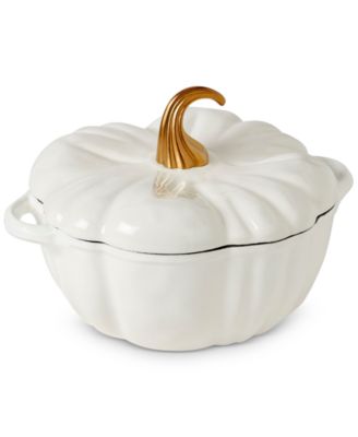 Iron Works Enameled Cast Iron 2-Qt. Pumpkin Dutch Oven