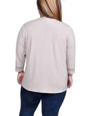 Plus Size Long Sleeve Swing Tunic Top