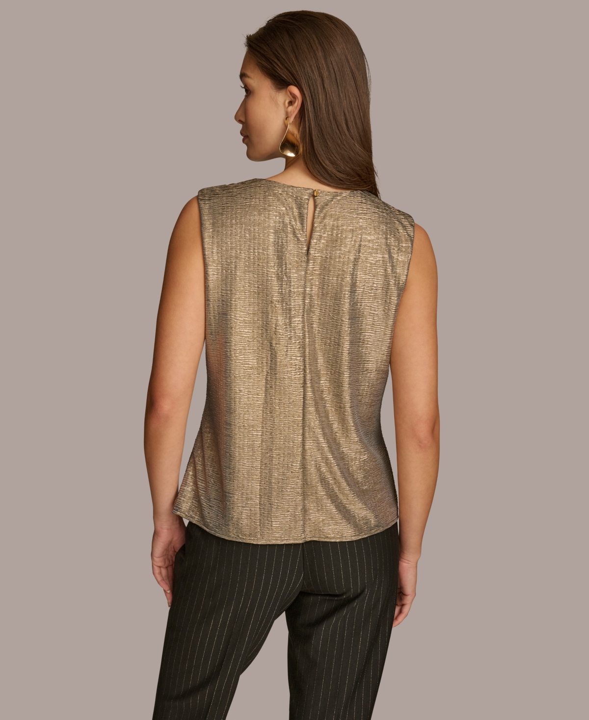 Donna Karan New York Women's Metallic Sleeveless Top