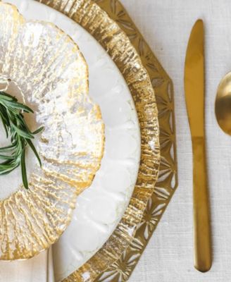 Rufolo Glass Gold Dinnerware Collection