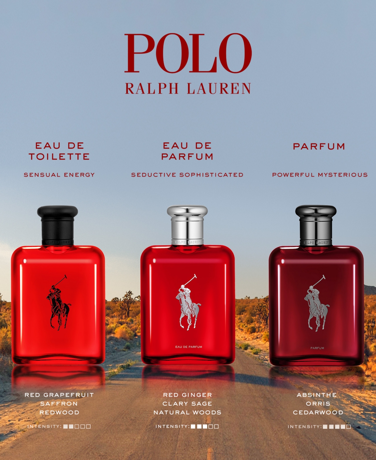 Ralph Lauren Men's 3-Pc. Polo Red Eau de Toilette Gift Set