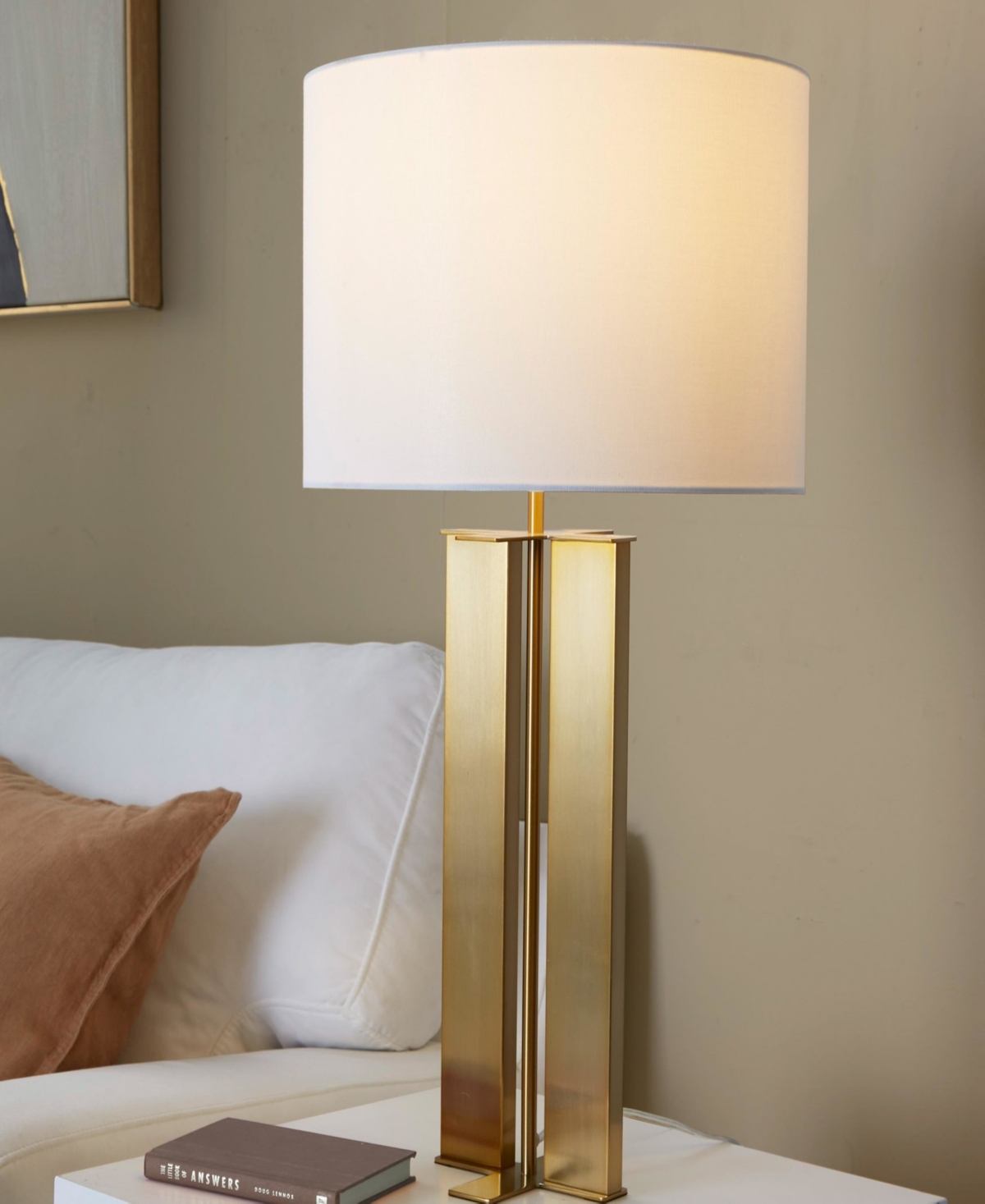 Lumisource 28" Metal Grandview Gallery Cosmo Table Lamp In Antique Brass