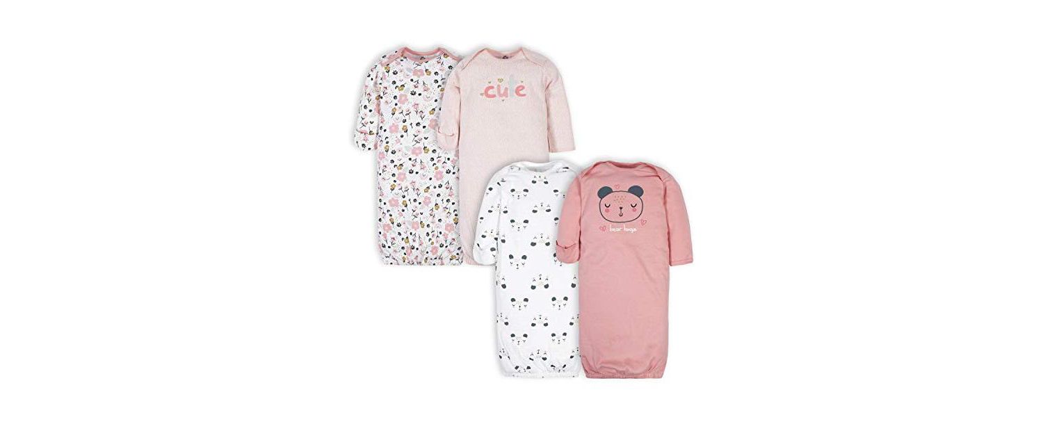Baby Girls Fleece-Lined Gb 4Pk Gowns