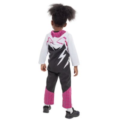 Toddler Girls Marvel Spider-Gwen Ghost Spider Zip Up Cosplay Coverall Newborn to
