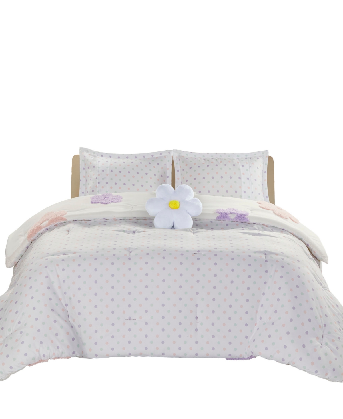Urban Habitat Gracie Floral Reversible 3-pc. Comforter Set, Twin In White,purple