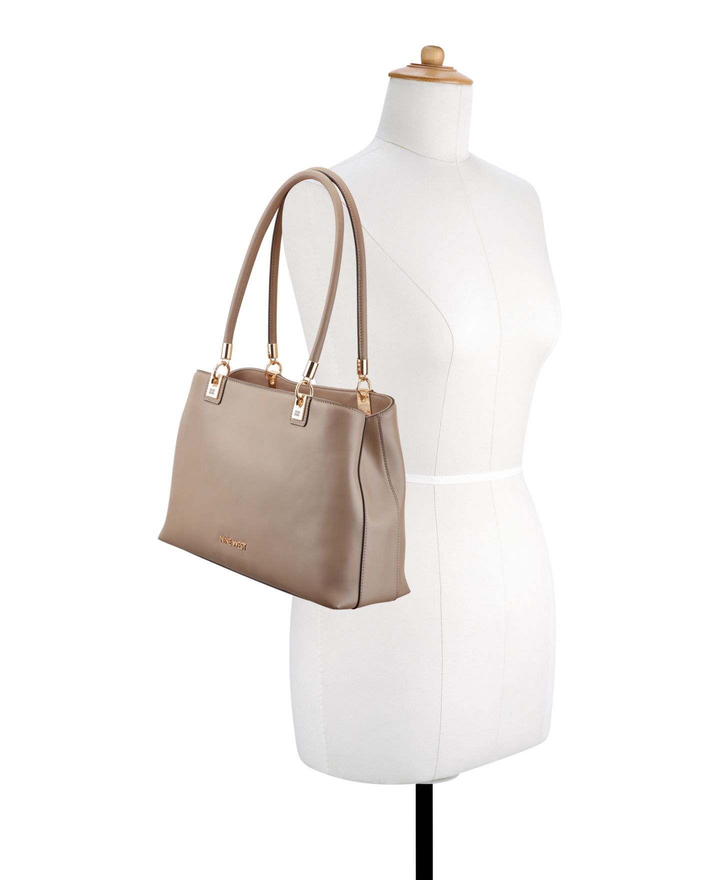 Женская сумка Nine West Donella Large Carryall, цвет: Тёмный серо-бежевый — фото 5