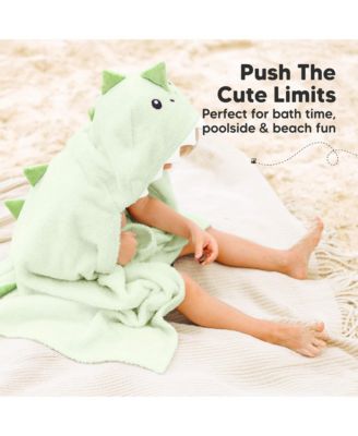 PlayPals Baby Towels with Hood for Girls, Boys, 100% Organic Soft Cotton Hooded Bath Towels for Newborn, Kids