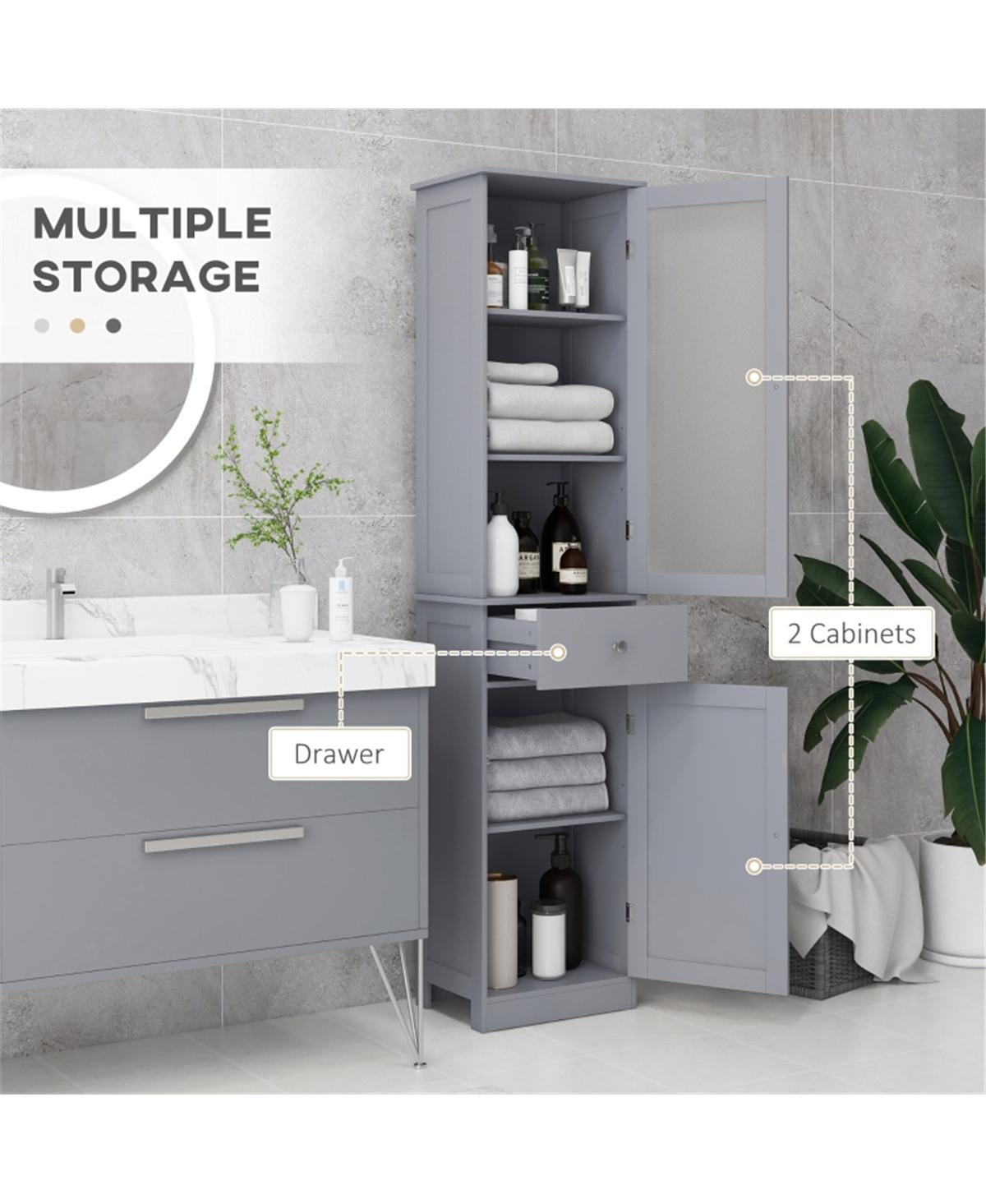 SlickblueBathroom Storage Cabinet – Elegant and Functional Solution for Bathroom Organization - Grey