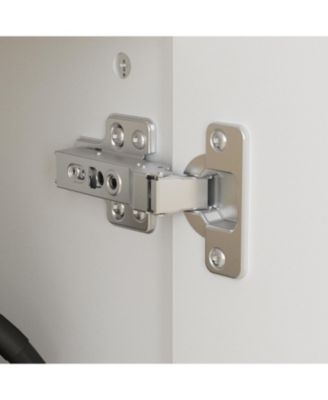 White Wooden Accent Bookcase, Sideboard, with Adjustable Shelves