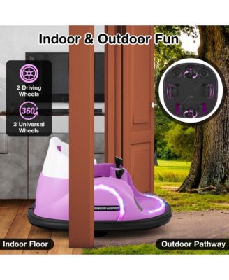 12V Electric 360° Spin Car Toy Ride on Bumper Car for Toddlers with Remote Control