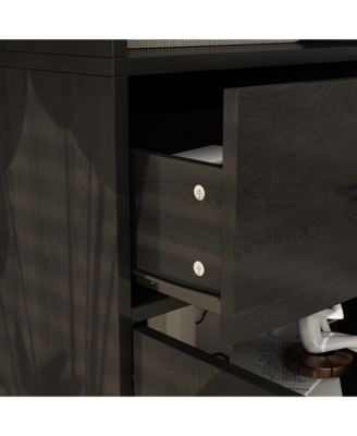 FAMAFY 15-Shelf Standard Bookshelf with Adjustable Shelves, 4 Drawers