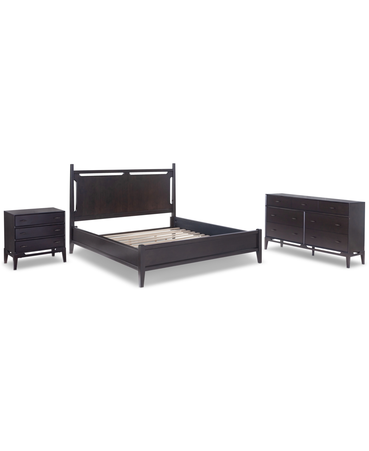 Macy's Addelyn 3 Pc. Set (california King Poster Bed, Dresser & 3-drawer Nightstand) In Brown