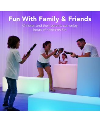 Set of 4 Rechargeable Laser Tag Blasters, No Vests Needed w/ Docking Station, 4 Settings