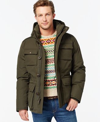 Tommy Hilfiger Hooded Utility Field Coat - Coats & Jackets - Men - Macy's