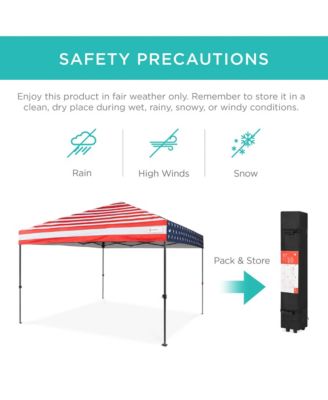 10x10ft Easy Setup Pop Up Canopy w/ 1-Button Setup, Wheeled Case, 4 Weight Bags