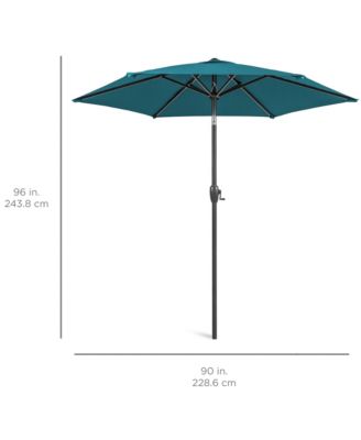 7.5ft Heavy-Duty Outdoor Market Patio Umbrella w/ Push Button Tilt, Easy Crank