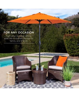 7.5ft Heavy-Duty Outdoor Market Patio Umbrella w/ Push Button Tilt, Easy Crank