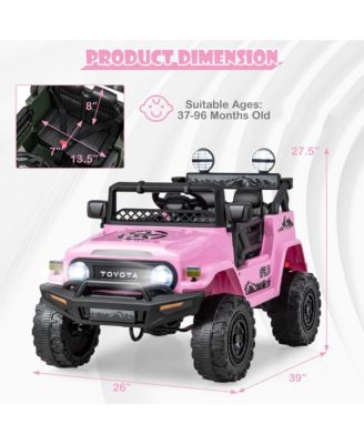 Licensed Toyota FJ Toddler Ride on Car 12V Battery Powered Kids Truck Camo