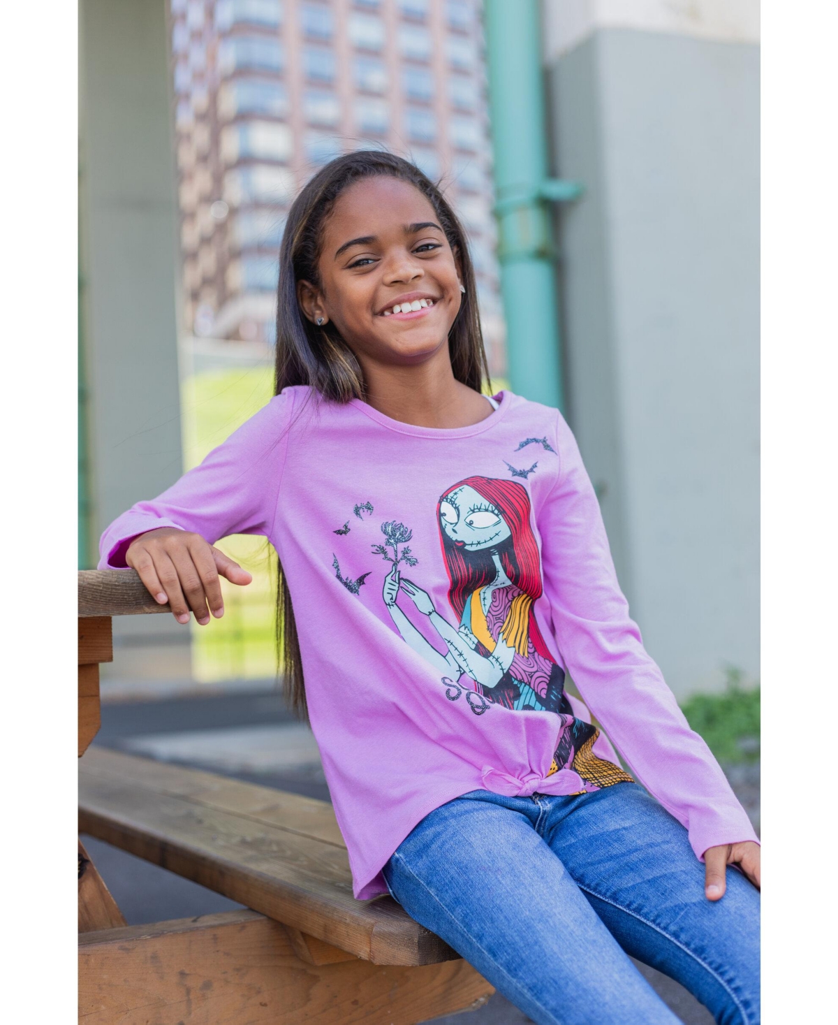 Disney Girls 2 Pack Long Sleeve T-Shirts to (18 Months - 14-16) -black