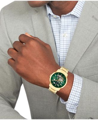 Men's Automatic Gold-Tone Stainless Steel Bracelet Watch 43mm