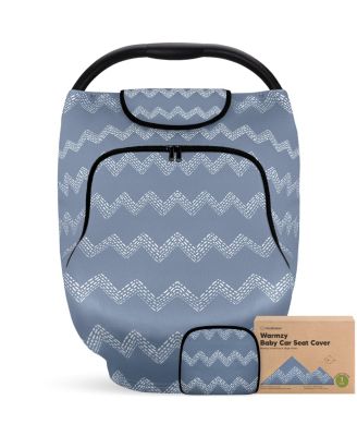 Warmzy Baby Car Seat Cover, Universal Stretch Fit Infant Carseat Covers for Babies, Winter Carseat Canopy