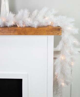 9' x 14" Pre-Lit Alaskan Pine Artificial Christmas Garland Warm LED Lights