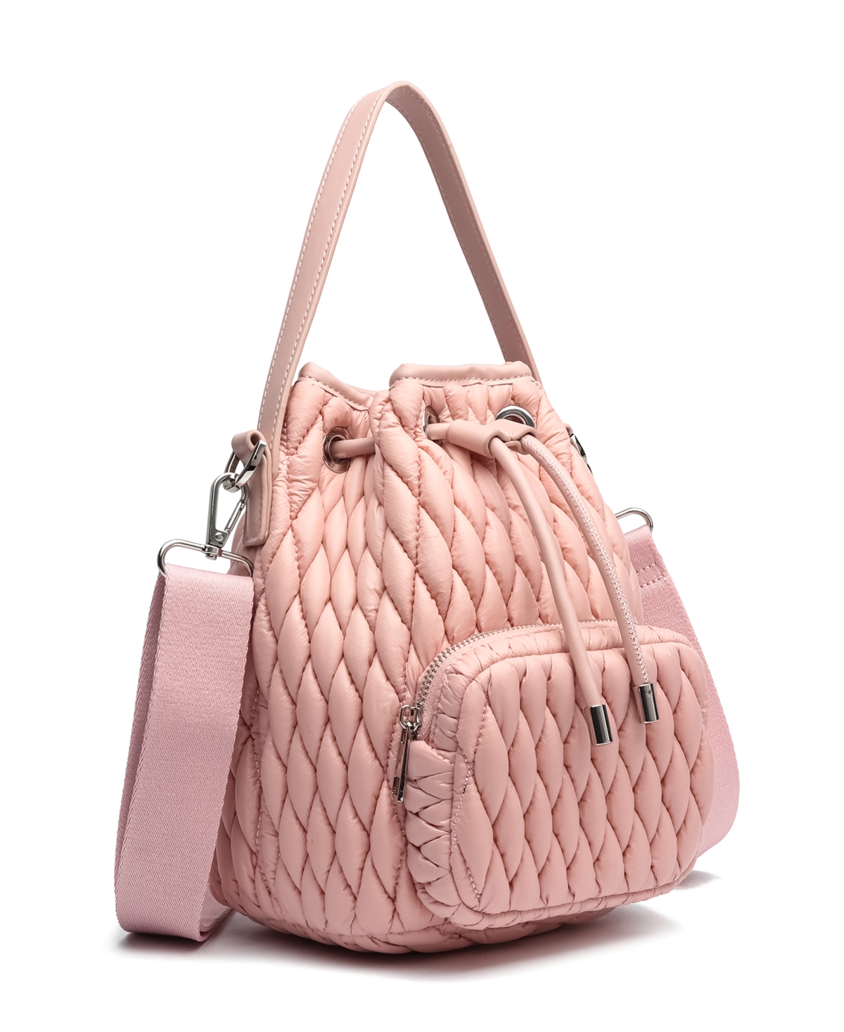 Like Dreams Ripple Plush Crossbody Bucket Bag