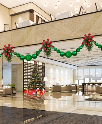 6' Shiny and Matte Shatterproof Ball Christmas Swag