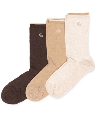 Lauren Ralph Lauren - Ribbed Cotton Trouser 3 Pack Socks