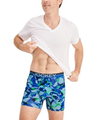 Men's Infinite Cool Stretch Moisture-Wicking Solid Boxer Briefs, 3-Pack