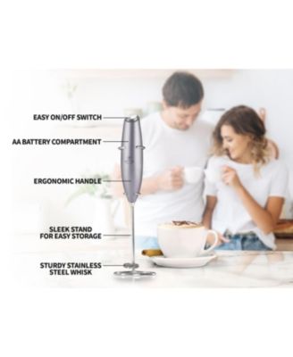 Milk Frother Whisk Handheld Electric Foam Maker with Batteries Included