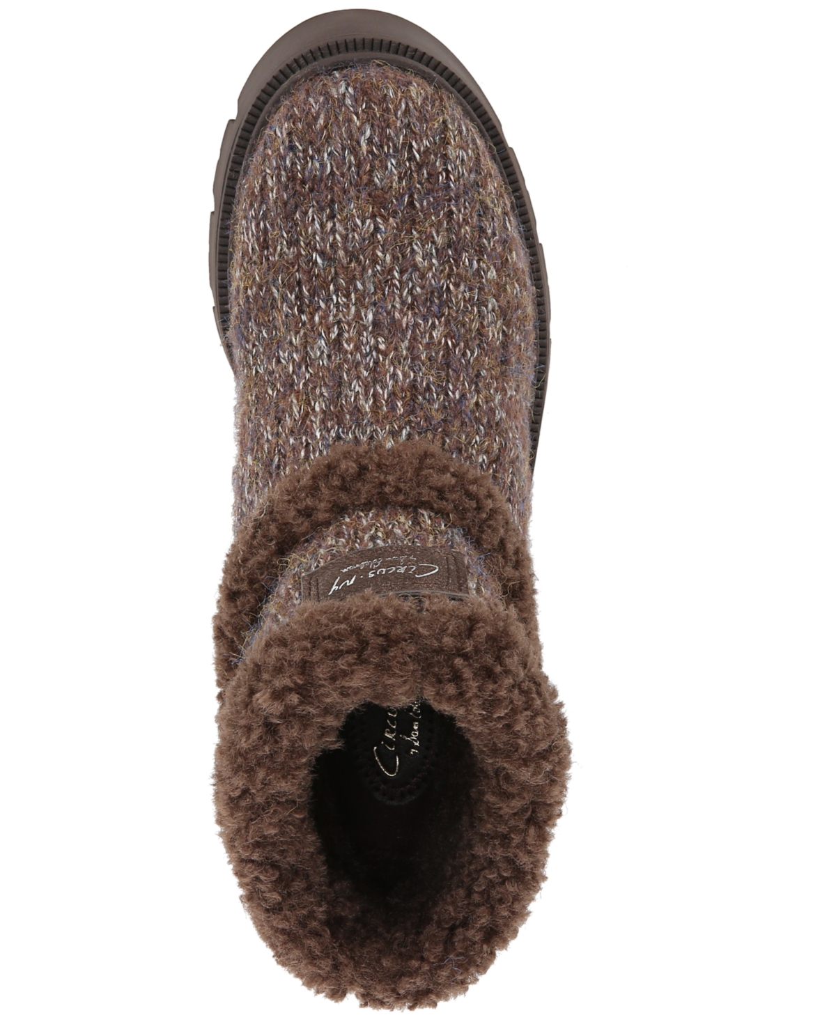 Circus Ny by Sam Edelman Clare Cozy Knit Lug-Sole Booties -Teddy Brown