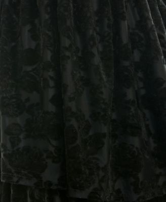 Juniors’ Sweetheart-Neck Long-Sleeve Mini Velvet Dress