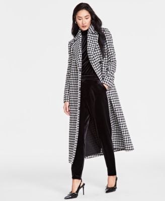 Long houndstooth coat online