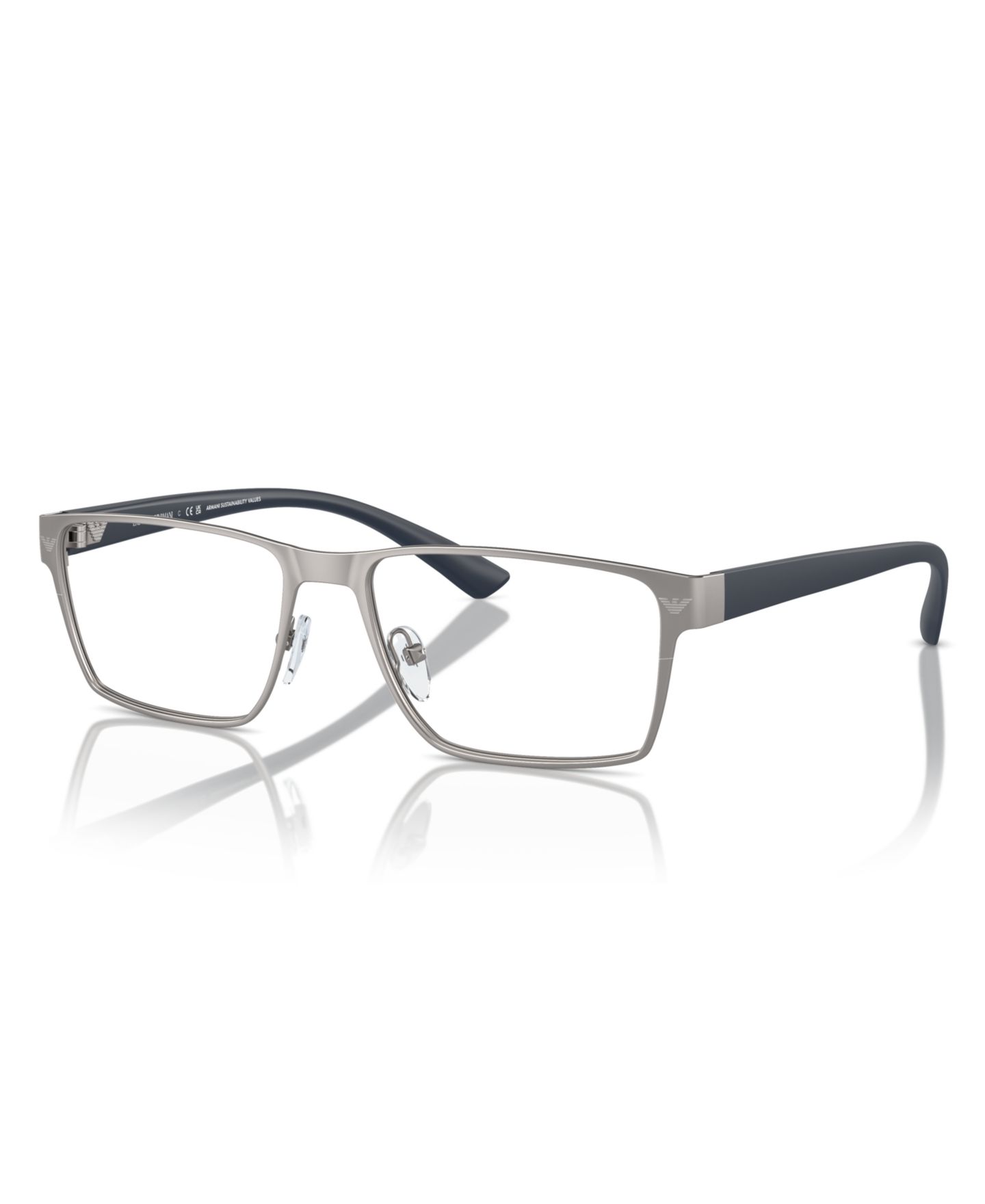 Мужские очки Emporio Armani Man Rectangle Metal EA1157 Eyeglasses, цвет: Графитовый — фото 1
