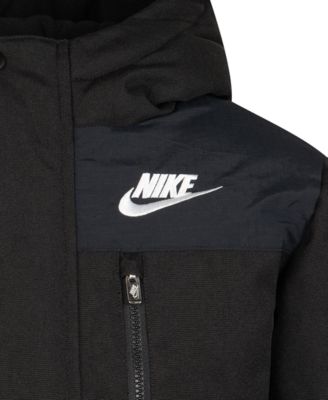 Little Boys Outdoor Woven Hooded Colorblocked Jacket	