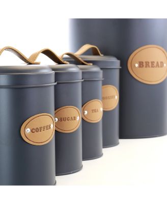 Kitchen Food Storage and Organization 5 Piece Canister Set