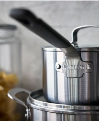 X Bobby Flay Stainless Steel Uncoated Nonstick 12-Piece Cookware Set