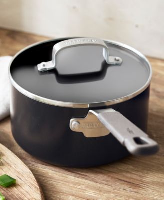 X Bobby Flay Professional Grade Ceramic Nonstick 2.53-Quart Saucepan with Lid