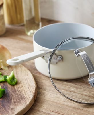 X Bobby Flay Professional Grade Ceramic Nonstick 2.53-Quart Saucepan with Lid