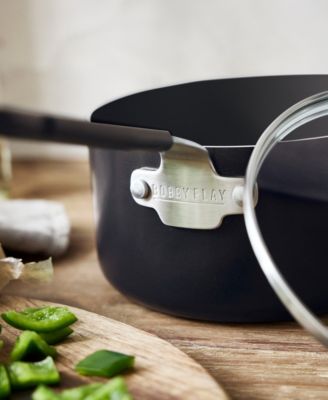 X Bobby Flay Professional Grade Ceramic Nonstick 2.53-Quart Saucepan with Lid